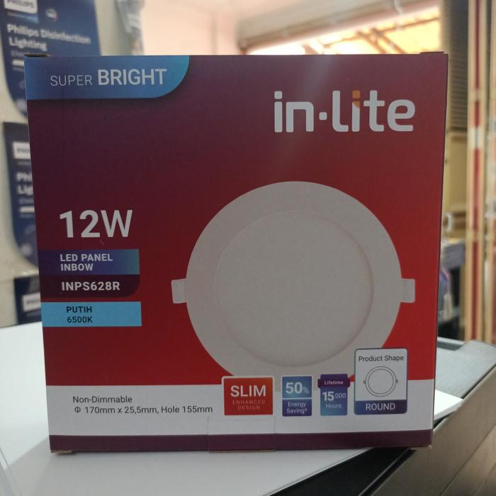 Jual downlight panel inbow InLite INPS628R 12w plafon 12 watt - 6500k ...