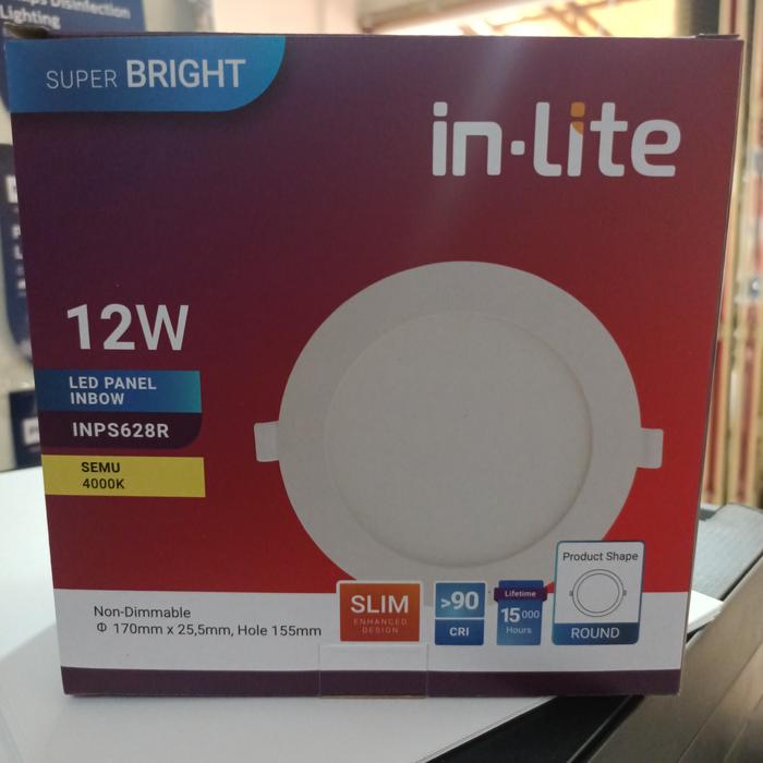 Gambar downlight panel inbow InLite INPS628R 12w  plafon 12 watt - 4000k dari CENTRAL INDAH TEKNIK undefined Tokopedia