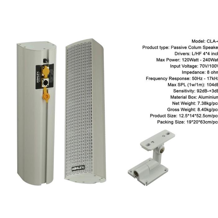 Gambar Speaker Colum Ashley Cla 4 Original Pasif Column CLA4 - Putih dari New BlueStar undefined Tokopedia