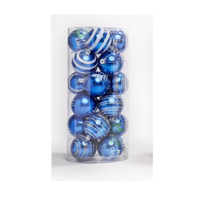 Gambar Hiasan Bola Natal Box Premium Aksesoris Dekorasi Gantungan Pohon isi24 - 6cmisi24Biru dari Yeraya Toko Rohani undefined Tokopedia