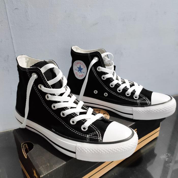 Sepatu Converse All Star Original High Basic Black Hitam Tinggi Ori Or di  Rona Rupa Tokopedia