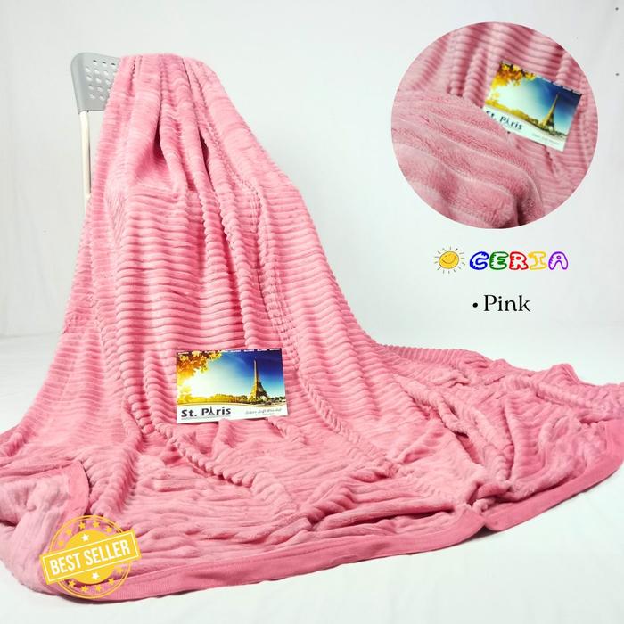 Gambar Selimut Bulu Halus Dewasa Lembut Hangat ST PARIS 180X200 Hijau Botol - PINK dari Ceria Luxury undefined Tokopedia