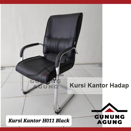 Gambar Kursi Kantor Hadap / Kursi Staff / Kursi Manager / Kursi Kerja H011 - Hitam dari Gunung Agung Surabaya undefined Tokopedia