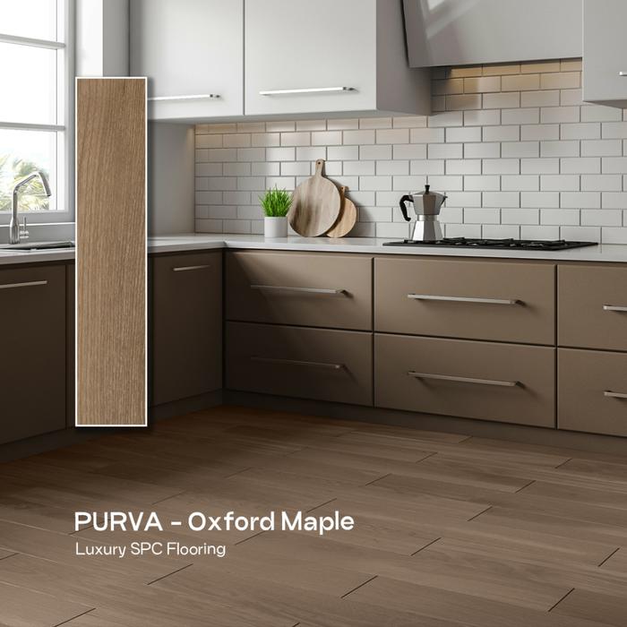 Gambar SPC Flooring Ark Wood 6mm / SPC Purva Motif Kayu Tebal 5mm + 1mm HDPE - PW 6109 dari Unique Carpet & Decoration undefined Tokopedia