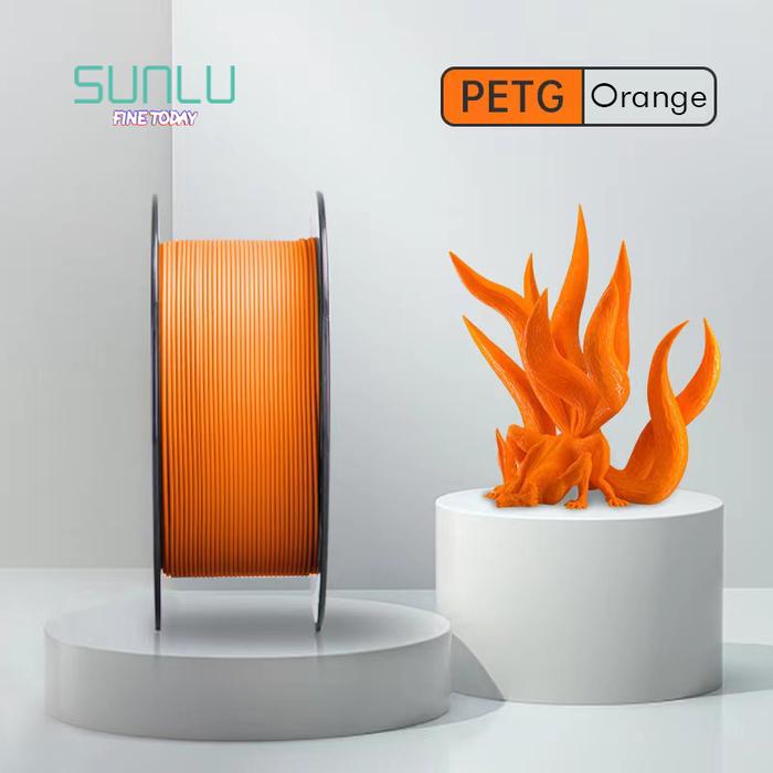 Gambar SUNLU 3D Printer Filament PETG 1 KG Neat Winding  Anti Sangkut Ori - Orange dari Fine Today Shop undefined Tokopedia
