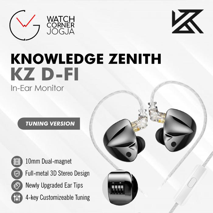 Gambar KZ D-Fi TuneAble In Ear Monitor Metal Earphone with MIC GARANSI - Tuning Version dari Gadget & Watch Corner undefined Tokopedia