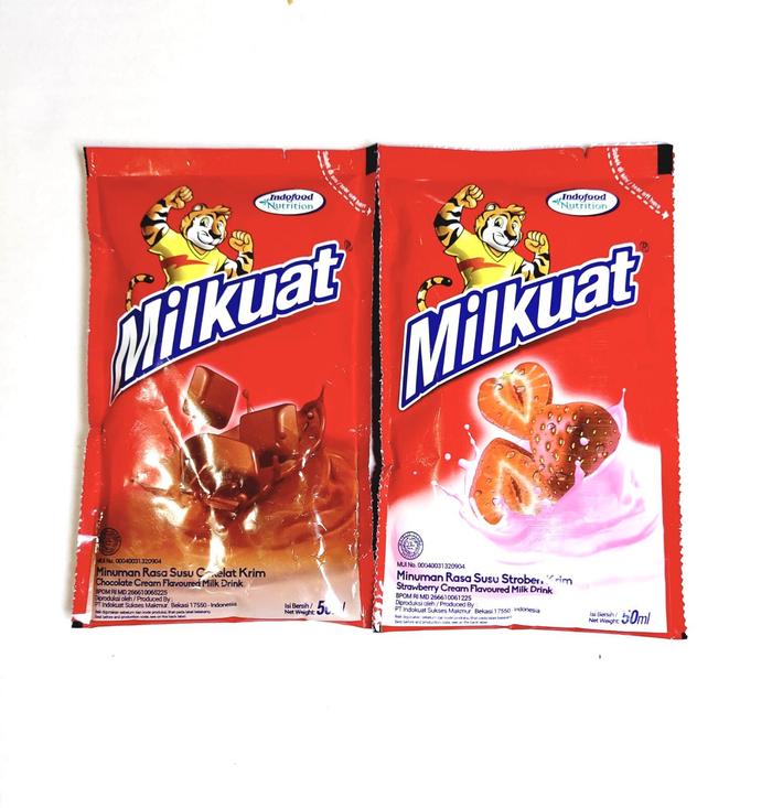 Gambar Susu Milkuat Kemasan Bantal 50ml Coklat - Strawberry - Coklat dari Alfa Snack_NEW undefined Tokopedia