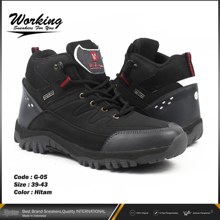 Gambar Sepatu Outdoor Boots Hiking Touring Naik Gunung Pria Original Model - Hitam, 39 dari Mahadevan Store undefined Tokopedia