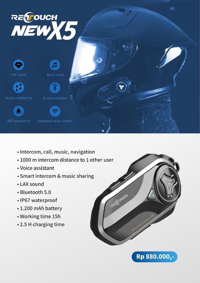 Promo INTERCOM BLUETOOTH IT X5 NEW | INTERCOM BIKERS | ORIGINAL 100% ...