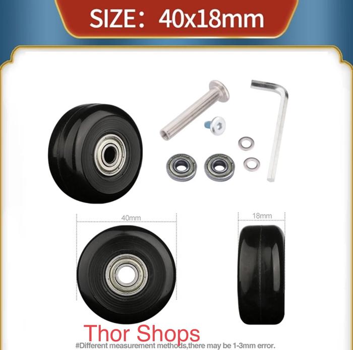 Gambar Roda koper diameter 40mm replacement wheel - 1 pcs  dari Thor Shops undefined Tokopedia