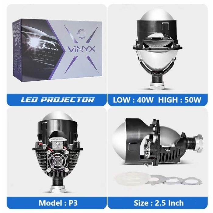 Gambar Lampu LED Projector Projie BiLED 2.5 Inch Mobil Motor Vinyx P25 - BILED P3 2.5" dari Pasar LED Indonesia undefined Tokopedia
