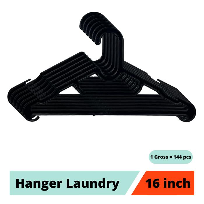 Gambar 1 Gross (144 pcs) - Hanger Plastik Laundry Gantungan Baju 41 cm dari Go Happy Mart undefined Tokopedia