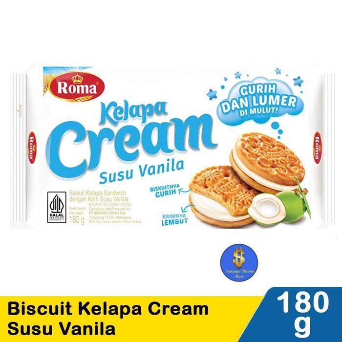 Gambar Biskuit Roma Kelapa Cream Vanilla-Biscuit Roma Cream Vanilla dari Sunjaya Utama Mart undefined Tokopedia