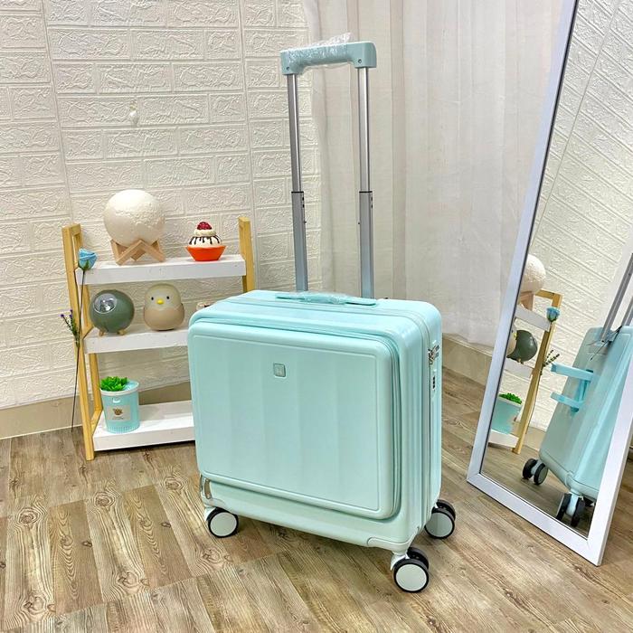 Gambar Koper Laptop Kabin Cabin Bagasi Travel Suitcase Kerja Bisnis USB - Reno LGreen|18" dari Jakarta Hobby undefined Tokopedia