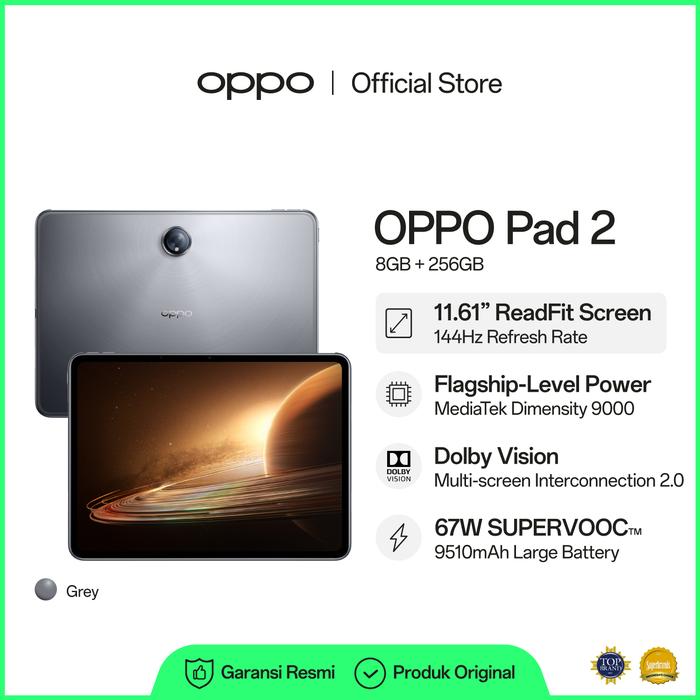 Gambar OPPO Pad 2 8GB/256GB (Garansi Resmi) - Pad 2 Only dari OPPO Store Indonesia undefined Tokopedia