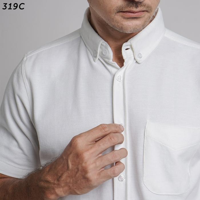Gambar HSRM Pique Shirt Short Sleeves Kemeja Basic Lengan Pendek 319 - White, S dari HSRM undefined Tokopedia