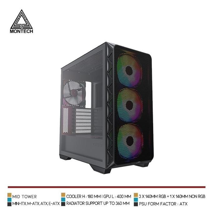 Gambar MONTECH AIR 903 MAX - Gaming Case - Hitam dari JnJ Online undefined Tokopedia