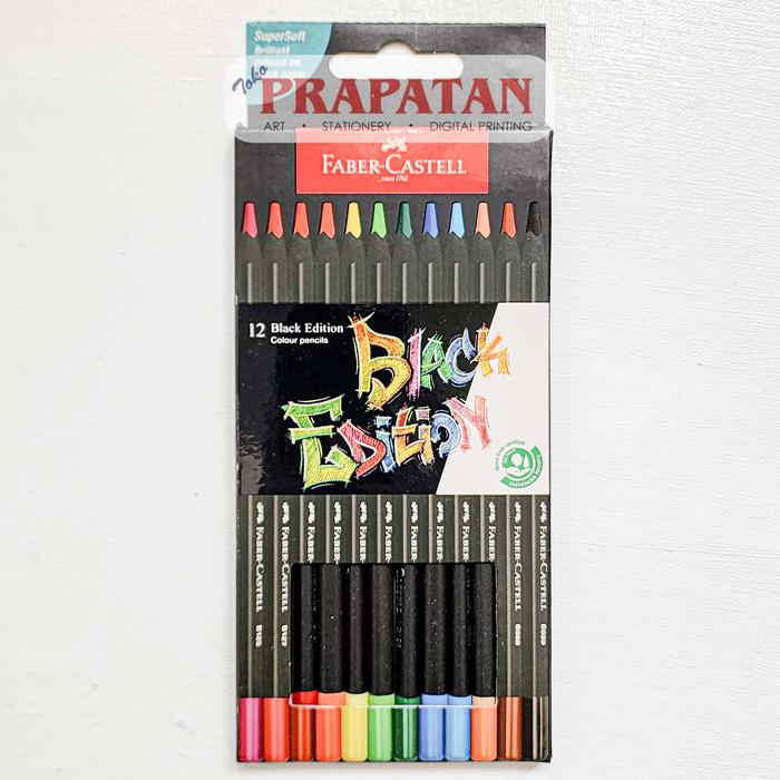 Gambar Pensil Warna Faber Castell Black Edition | Color Pencil - 12C dari Toko Prapatan_NEW undefined Tokopedia