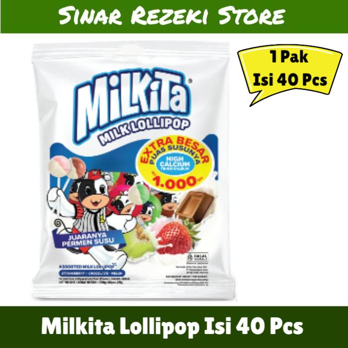 Gambar Milkita Lollipop Max Refill 40pcs - Permen Susu Lolipop dari Sinar Rezeki Store undefined Tokopedia