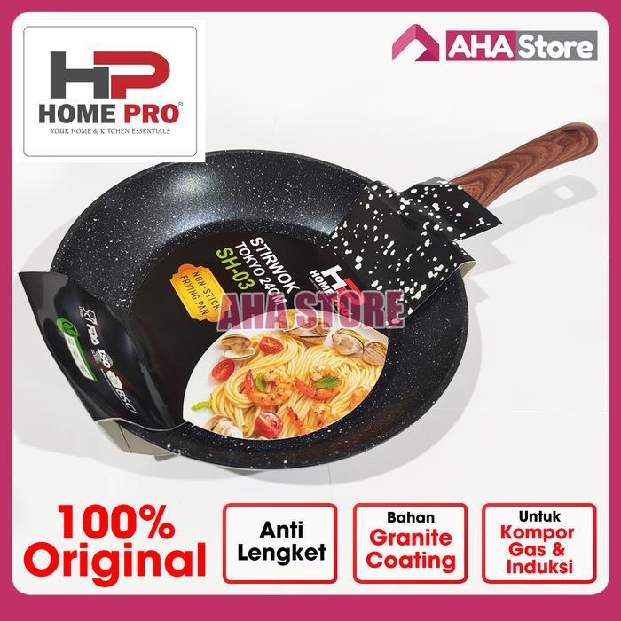 Gambar Home Pro Fry Pan Penggorengan Wajan Granite Anti Lengket Stirwok Tokyo - 24 cm SH-03 dari AHA Store Indonesia_NEW undefined Tokopedia