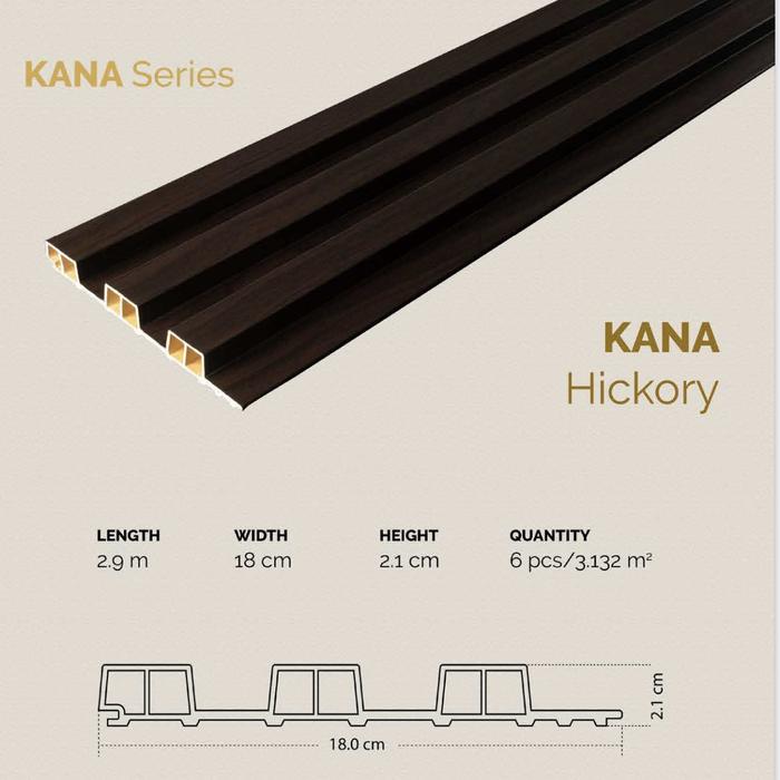 Gambar WPC GAIA Kana Series Wallpanel Kisi Kisi Dinding Wall Panel - Hickory dari Eva Home Decor 2 undefined Tokopedia
