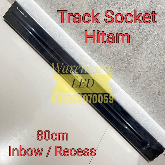 Gambar Stop Kontak Meja Rell Track Socket Rel Inbow Outbow Silver Hitam 60 80 - 80CM IN HITAM dari Warehouse LED undefined Tokopedia