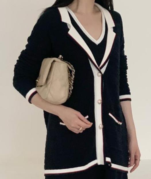 Gambar IG LIVE- MISU CARDI & TAKA DRESS NAVY - MISU CARDIGAN dari Jiibygloriaagatha undefined Tokopedia