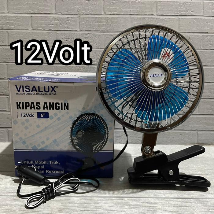 Gambar Kipas Angin DC jepit 6 inch Visalux Aki Mobil 12VDC/24VDC FE-15 + CLIP - 12V dari CARINA LISTRIK GUDANG LAMPU undefined Tokopedia