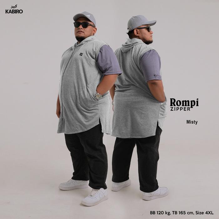 Gambar Rompi Sholat Zipper KABIRO - Rompi Shalat Jumbo BIGSIZE 4XL 5XL 6XL - Misty, 4XL dari Rosal Indonesia_NEW undefined Tokopedia