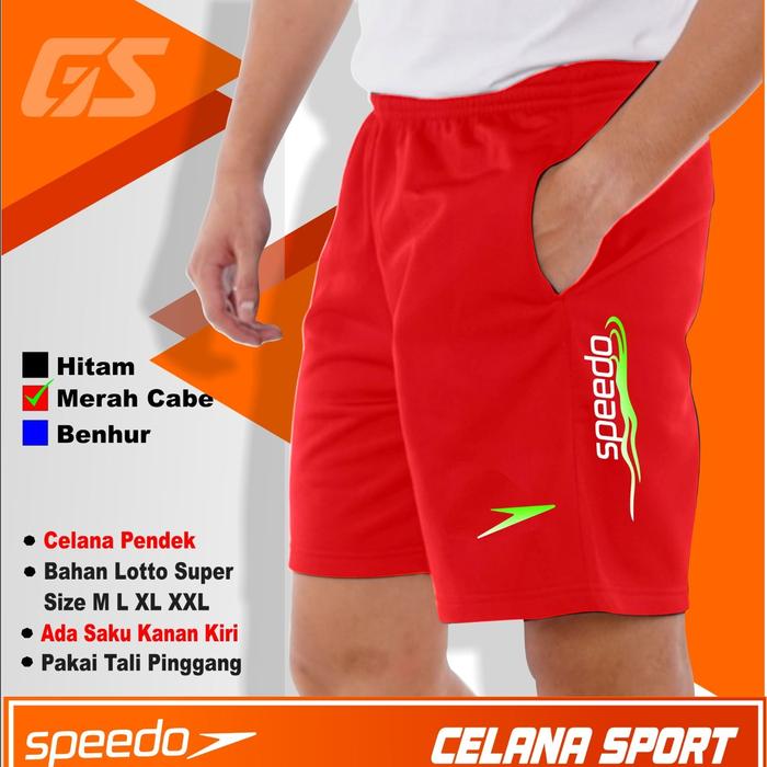 Gambar Celana renang pendek pria dewasa tidak ketat unisex - bawahan celana - merah C, M dari JBI SPORT ID undefined Tokopedia