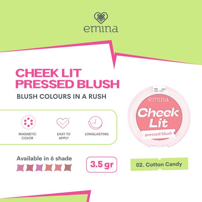Gambar EMINA Cheeklit Pressed Blush - Cotton Candy dari OOCELLOCOSMETICSBARBER undefined Tokopedia