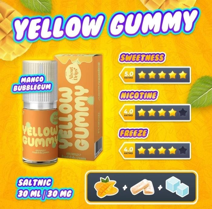 Gambar LIQUID FOOM BUBBLEGUM SERIES 30ML 30MG BY FOOM X ABOUT DRIPS - YELLOW GUMMY dari CLOUD SYSTEM STORE undefined Tokopedia