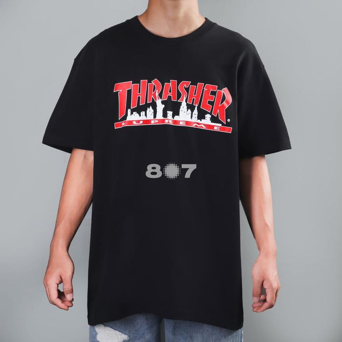 Gambar Sup. Thrasher Skyline Black Tee - M dari 807GARAGE undefined Tokopedia