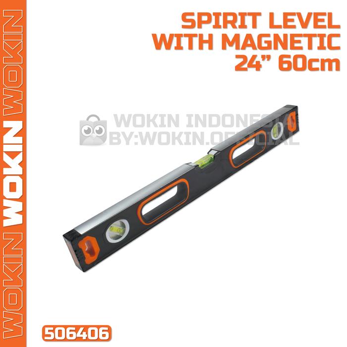 Gambar Spirit Level With Magnetic / Waterpass Magnet Aluminiun Wokin - 24",60CM dari Wokin Indonesia undefined Tokopedia