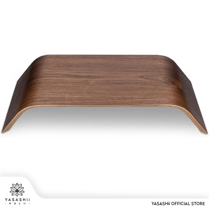Gambar Premium Monitor Stand Riser Desk Shelf Meja Monitor Laptop Universal - Dark Wood dari Yasashii ID Store undefined Tokopedia