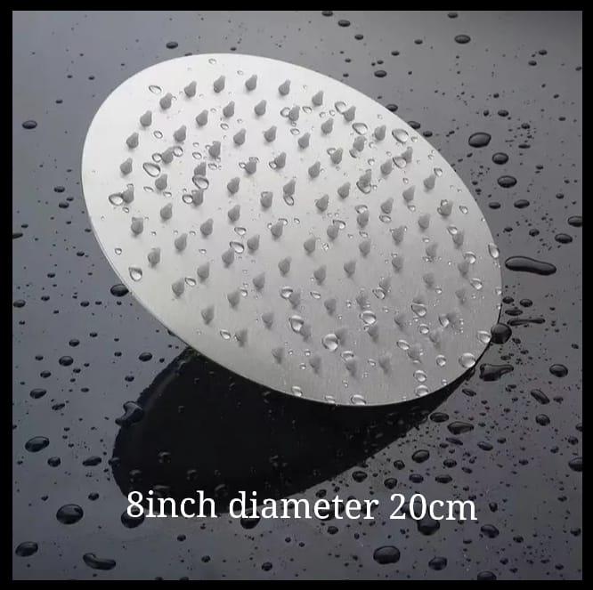 Gambar Kepala wall shower rainfall stainless hitam bulat kotak 8inch 10inch - doff bulat 8inc dari SanitaryHome undefined Tokopedia