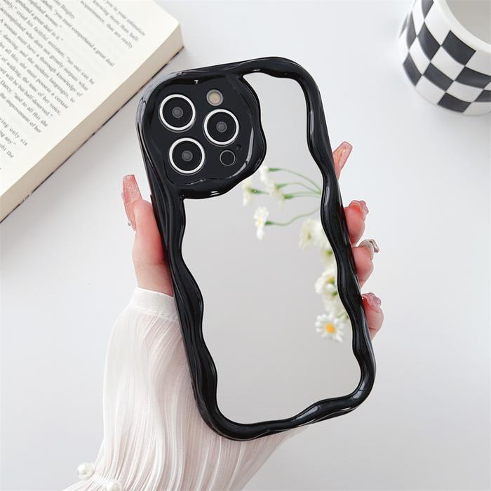 Gambar Case Suitable For iPhone 14 15 15 Plus 15 Pro 15 Pro Max Wave Mirror - Mirror Black, 14 Plus dari Casing Avenue undefined Tokopedia