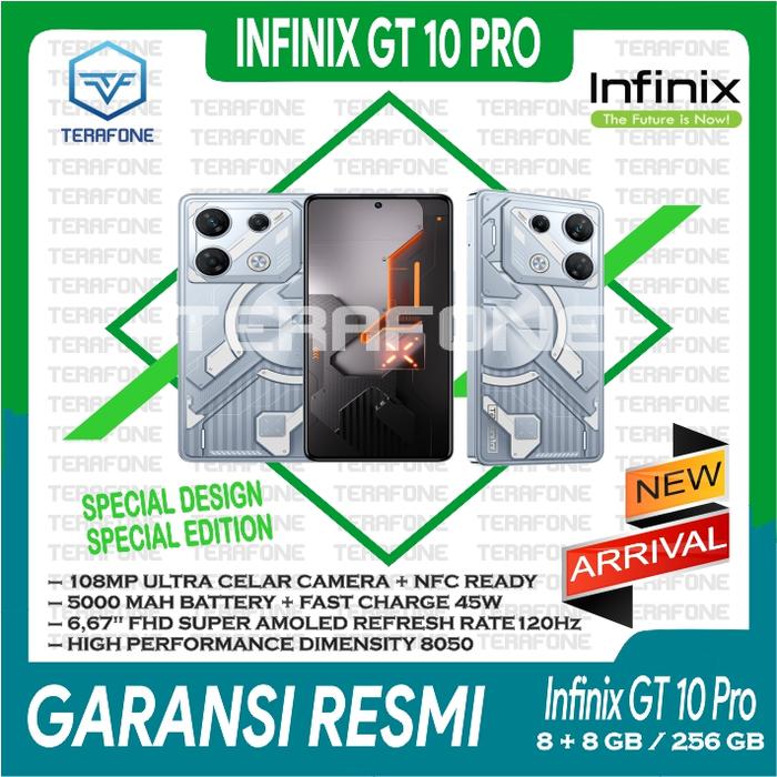 Gambar HANDPHONE INFINIX GT 10 PRO 5G RAM 8/256 GB GARANSI RESMI TERMURAH - MIRAGE SILVER dari TERAFONE undefined Tokopedia