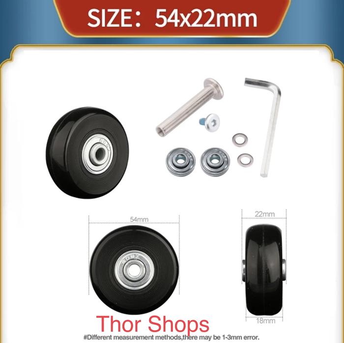 Gambar Roda koper diameter replacement wheel - 54mm dari Thor Shops undefined Tokopedia