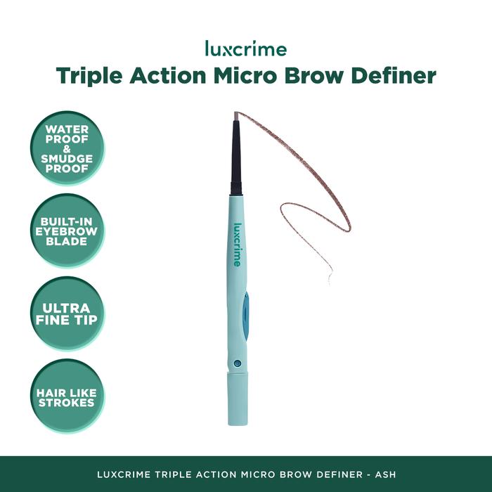 Gambar Luxcrime Triple Action Micro Brow Definer - Ash dari luxcrime undefined Tokopedia