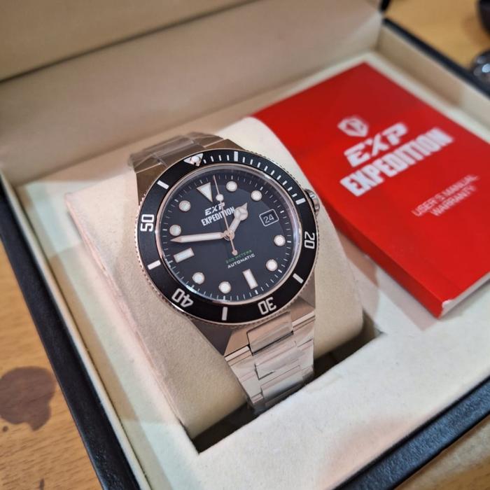 Gambar Jam Tangan Pria EXPEDITION Original EXP 6851 MA - BLACK SILVER dari Time Capsule ID undefined Tokopedia