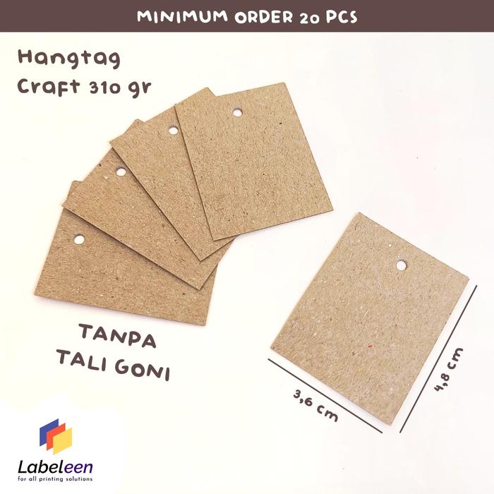 Gambar Hang Tag Craft Polos | Hand tag coklat estetik | BISA TAMBAH TALI GONI - HANGTAG SAJA dari Labeleen undefined Tokopedia
