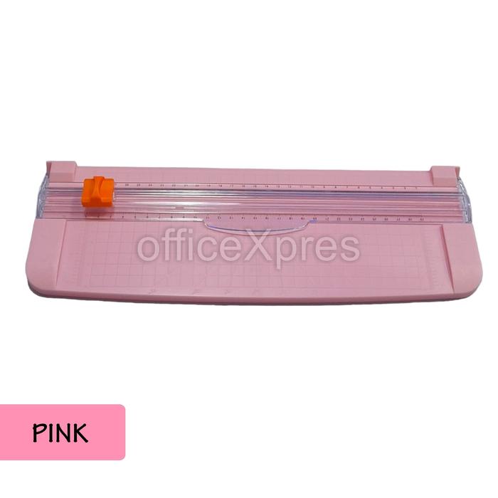 Gambar Alat Pemotong Kertas / Paper Cutter Trimmer A4 / Pemotong Kertas Mini - Merah Muda dari officeXpres undefined Tokopedia