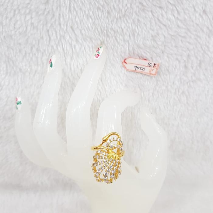 Gambar CP3655F178F Cincin model burung merak permata emas kuning asli 16k dari Paris Gold Jewelry undefined Tokopedia