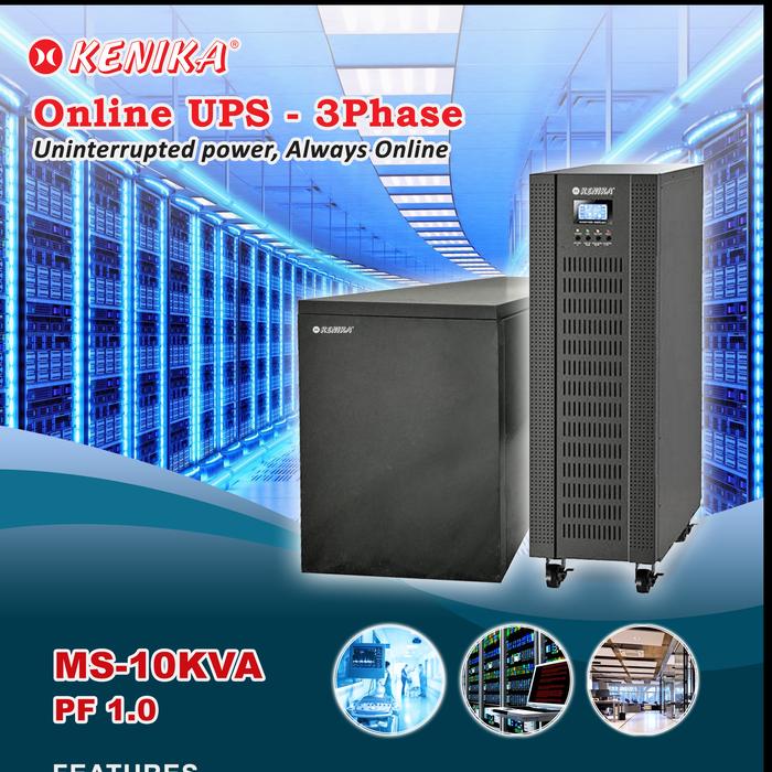 Gambar UPS 10KVA 3PASHE KENIKA MS 10KVA + 20pcs Baterai 12V/9 dari Ndtech89 undefined Tokopedia