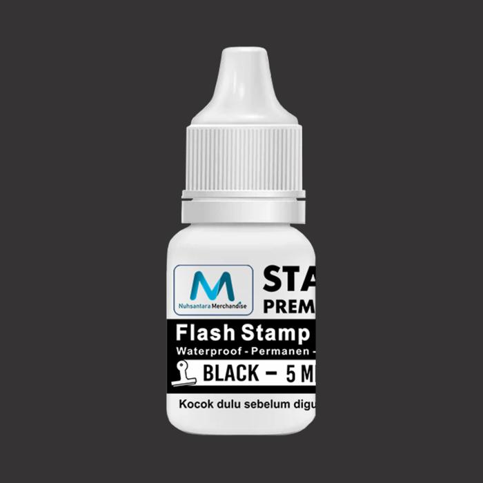 Gambar M PREMIUM Tinta Stempel Flash 5ml / Tinta Stampel - Hitam dari Supermarket Merchandise. undefined Tokopedia