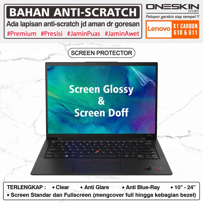 Gambar Pelindung Layar Screen Protector Guard Kompatibel untuk Lenovo ThinkPad X1 Carbon Gen 10 11 Glossy Doff Anti Blueray - Screen Glossy dari Oneskin Store Indonesia undefined Tokopedia