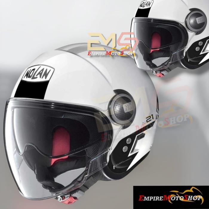 Jual Helm Nolan N21 N 21 N-21 Agility Metal White Black 117 Helmet