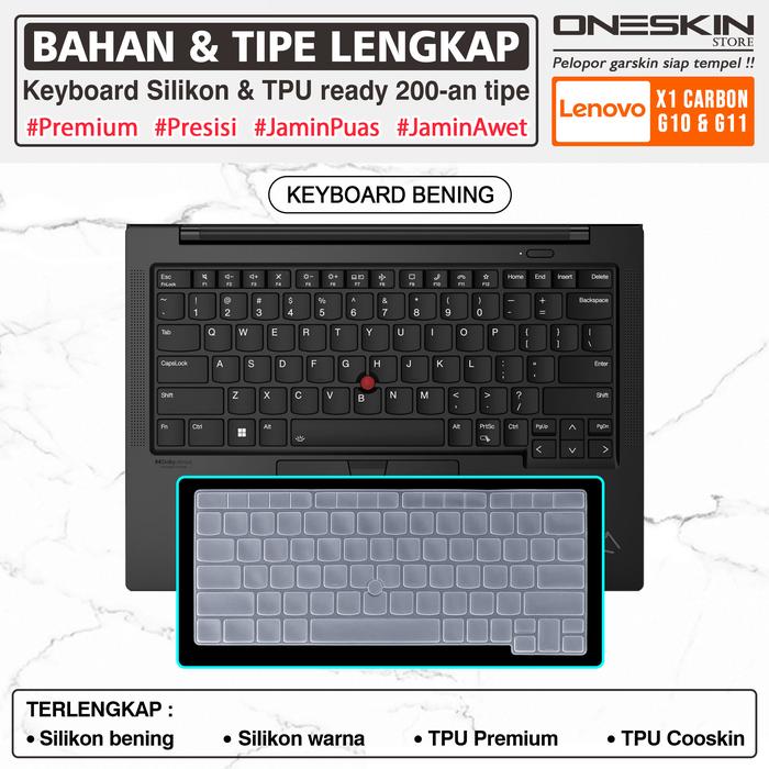 Gambar Pelindung Keyboard Protector Cover Kompatibel untuk Lenovo ThinkPad X1 Carbon Gen 10 11 Tpu Silikon Bening - Keyboard Bening dari Oneskin Store Indonesia undefined Tokopedia