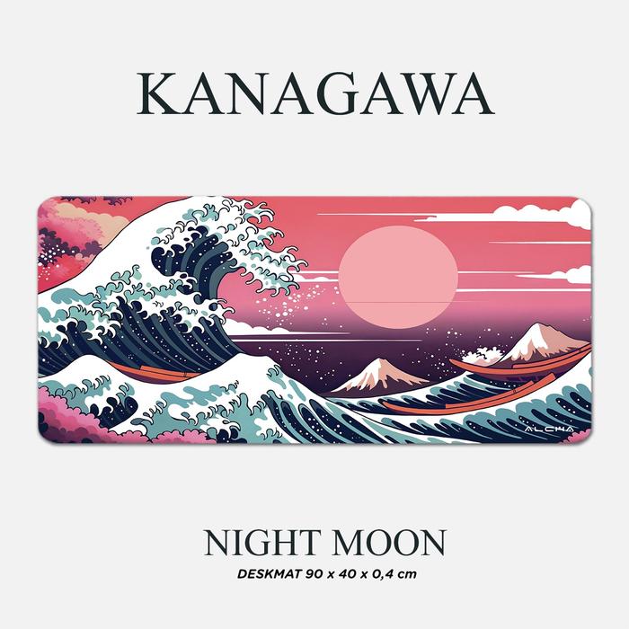 Gambar ALCHA DESKMAT WAVE JAPAN KANAGAWA MOUSEPAD MOUSE PAD DESK MAT GAMING - NIGHT MOON dari BMS Group Tech undefined 5 Tokopedia